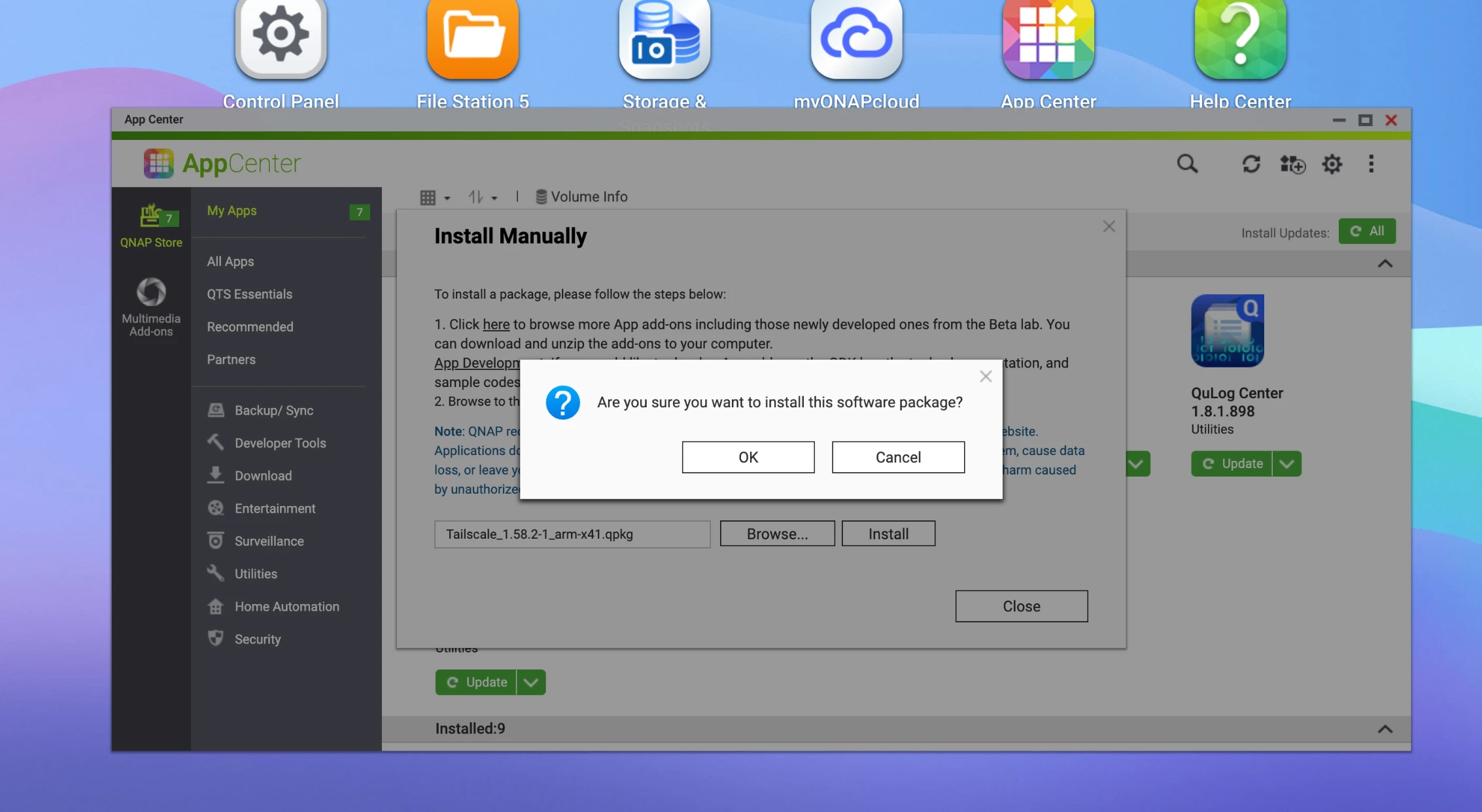 QNAP NASにTailscaleをインストールして外出先からアクセスできるようにする
