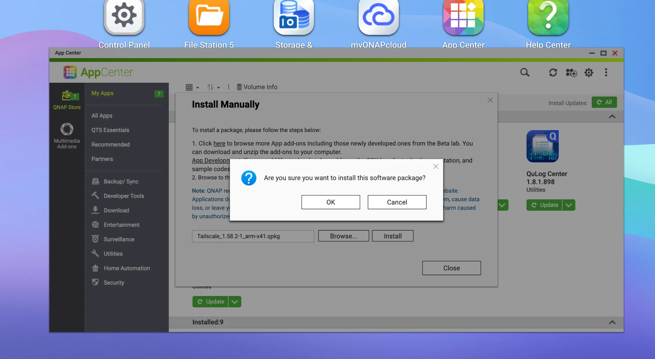 QNAP NASにTailscaleをインストールして外出先からアクセスできるようにする