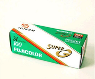 フジSUPER G-100 110 24枚撮り FUJI SUPER G 110-24(ポケットフィルムISO100カラーネガ) SUPERG110-24