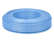 100m LANケーブル cat6 自作用 ランケーブル 企業用 工事用 単線 UTP 専用ピン付 PoE対応 青