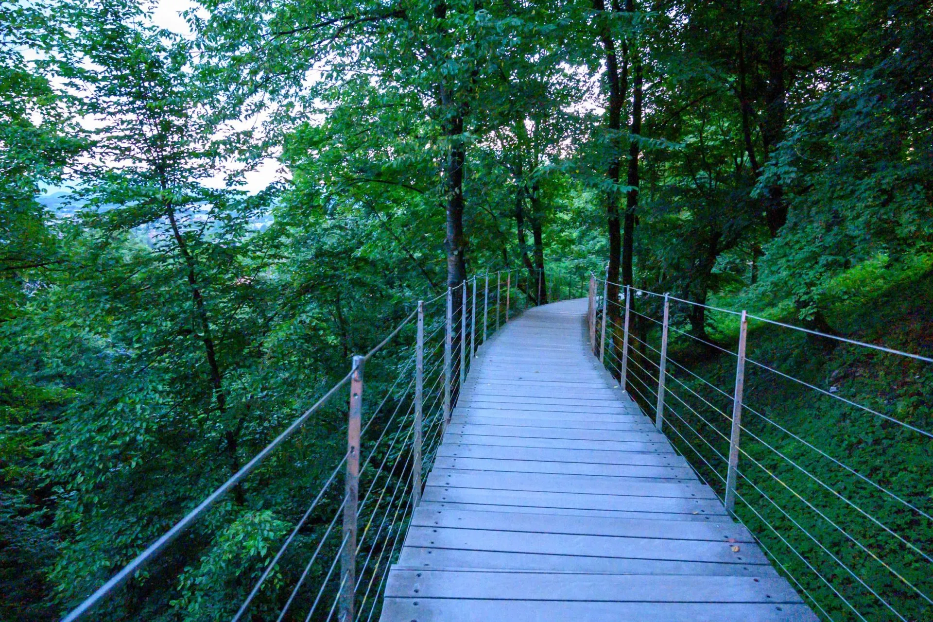 城の周りの遊歩道