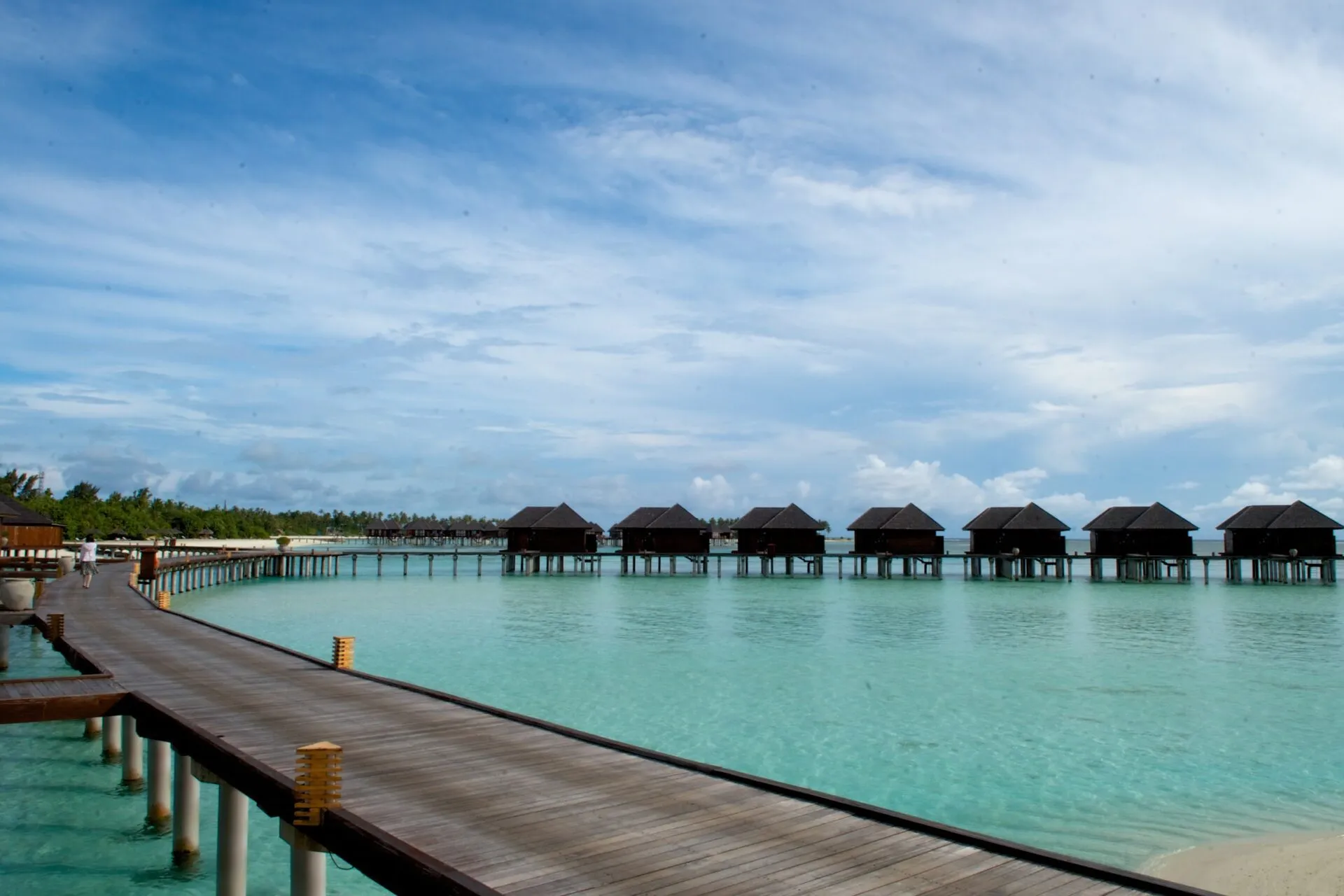 水上ヴィラの桟橋