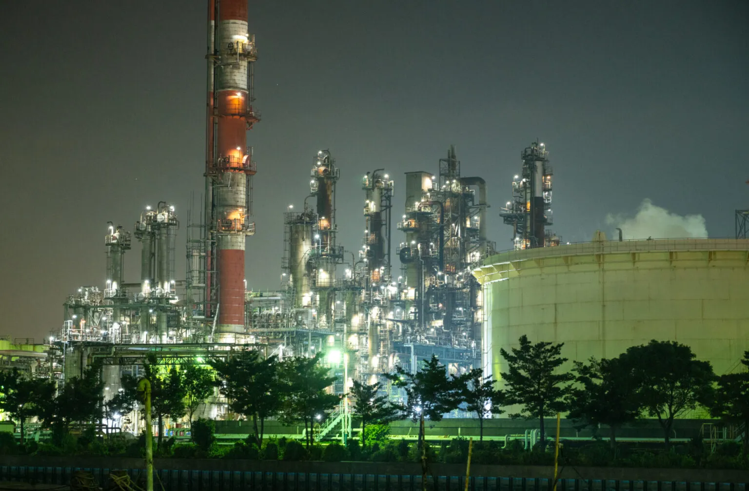 工場夜景の締めくくり