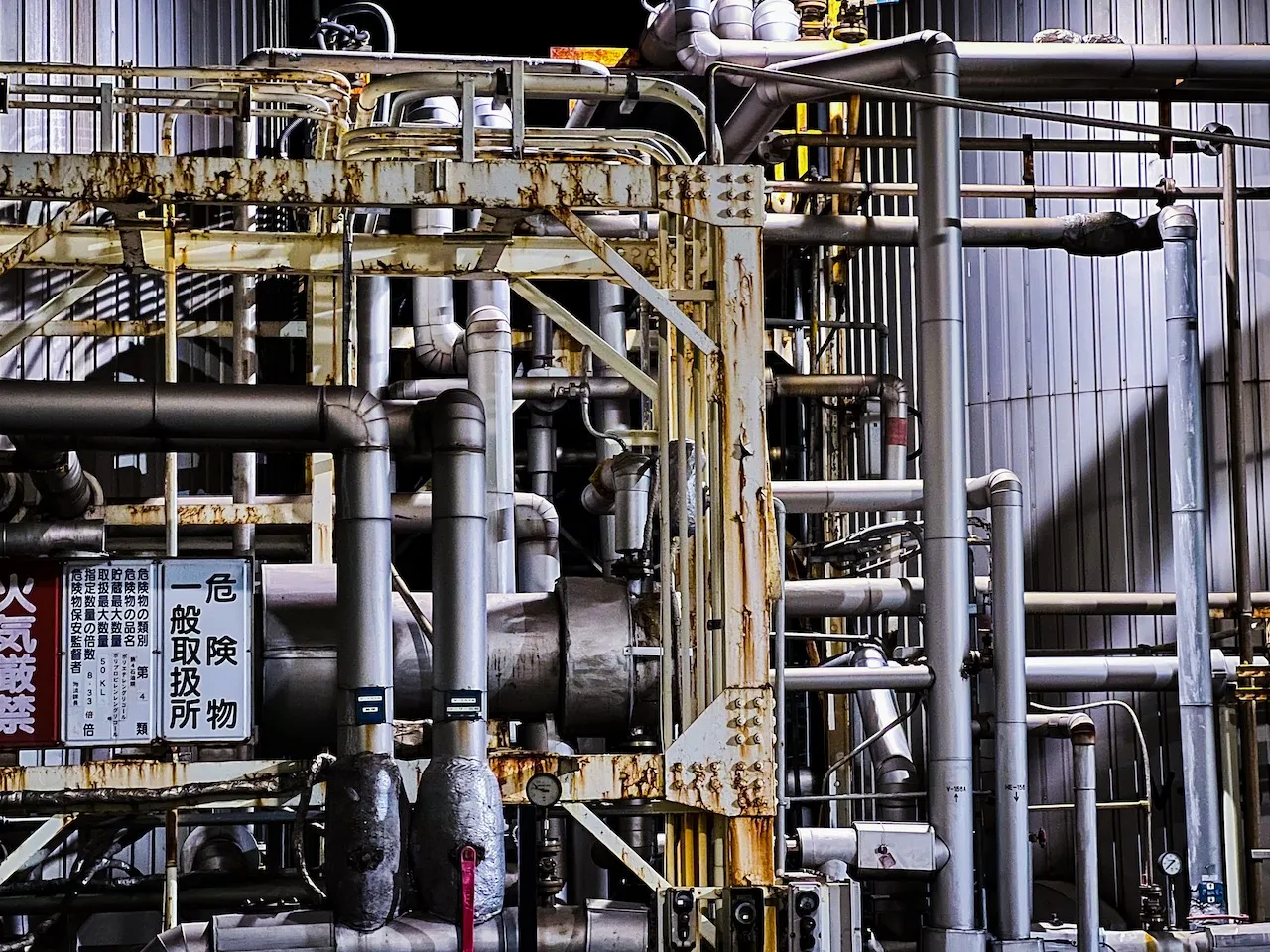 煙突のシルエット