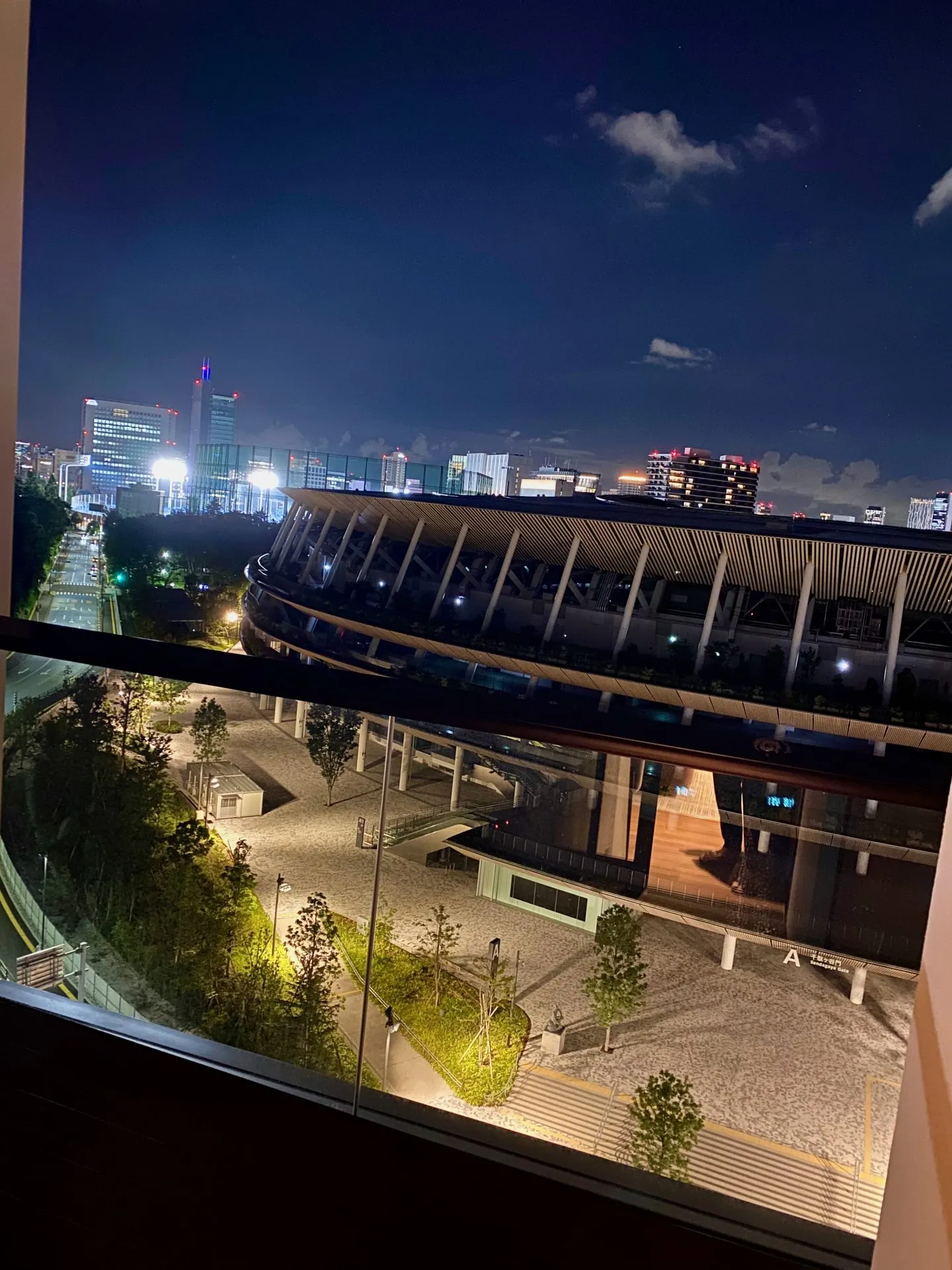 部屋からの外苑の眺め