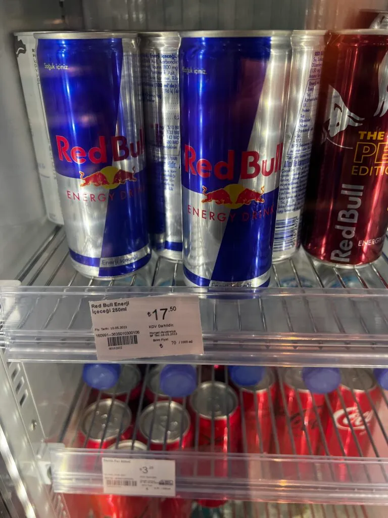 トルコのRedBullの価格